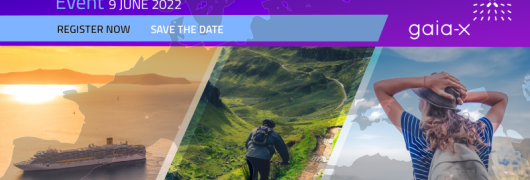Banner of the torurism Data Space event, held on 9 June 2022 and organised by Gaia-X