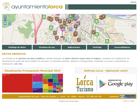 Web de datos abiertos del Ayuntamiento de Lorca Web de datos abiertos del Ayuntamiento de Lorca